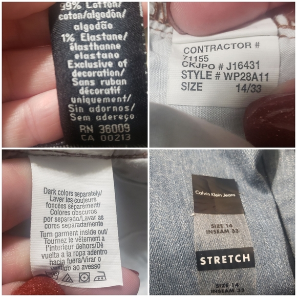 Calvin Klein Jeans NWT Sz 14 Skinny Stretch - Picture 12 of 12